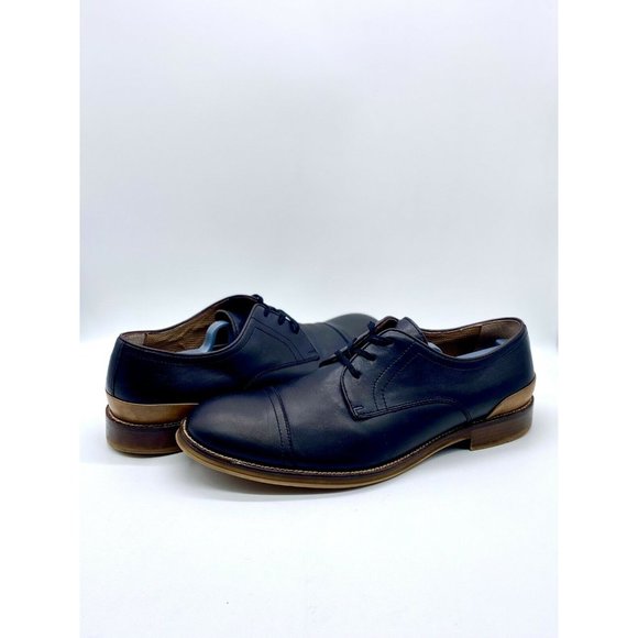 JOHNSTON & MURPHY Limited Men’s 9.5 D/B Black Cap Toe Oxfords Dress Shoes Formal - Picture 2 of 7